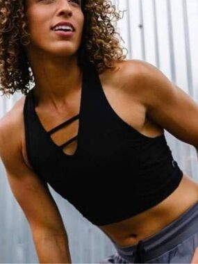 ZYIA Active Black Grid Tank